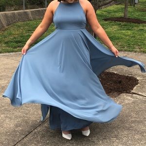 light blue prom/bridesmaid/wedding dress